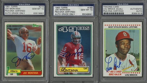 1978-1984/85 Topps and O-Pee-Chee Multi-Sports Hall of Famers Signed Cards Collection (4 Different)
